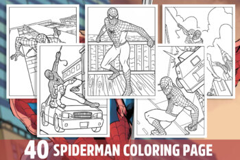 Spider man coloring pages for kids girls boys teens birthday school activity