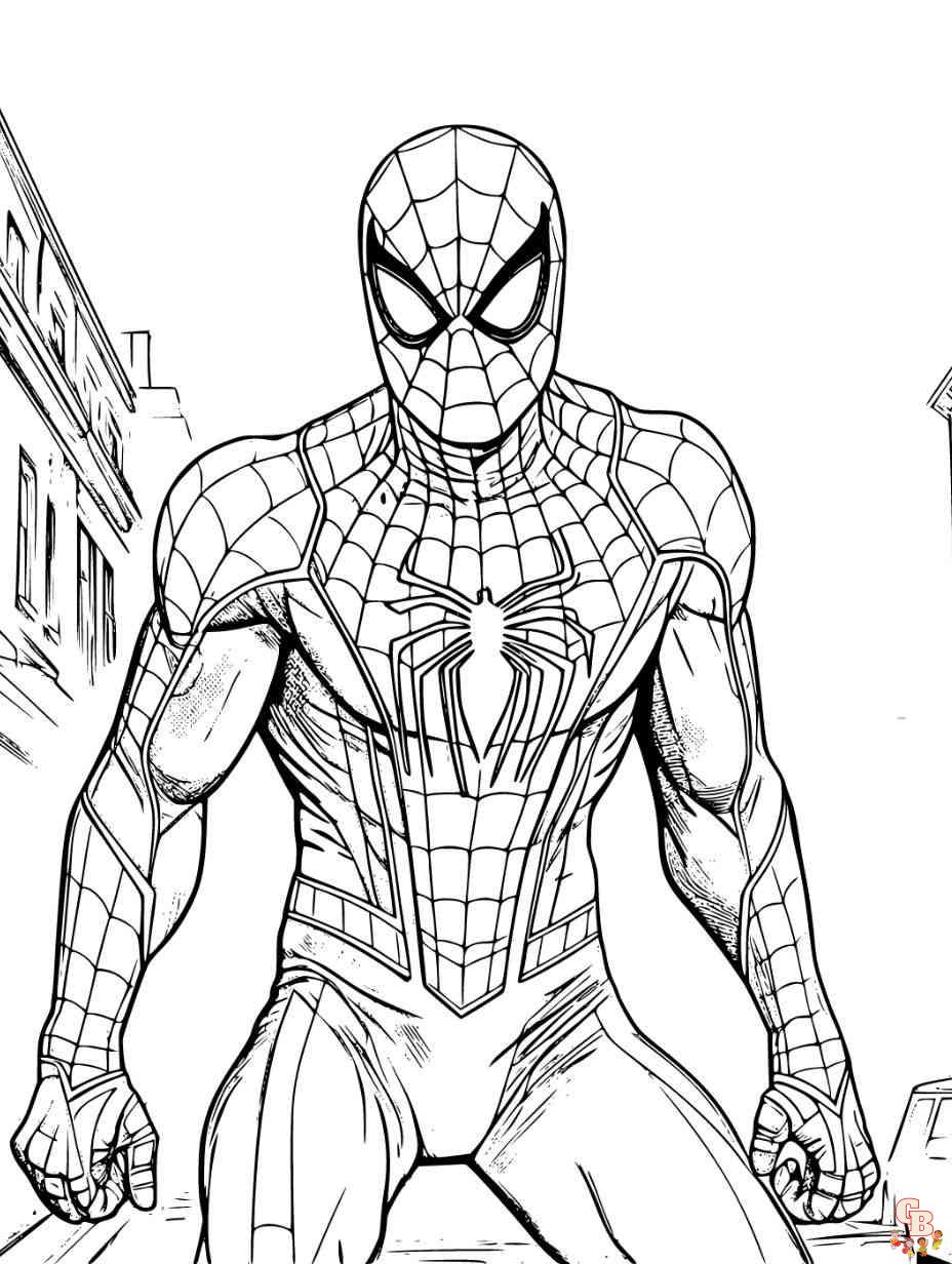 Explore our collection of printable spiderman coloring pages free