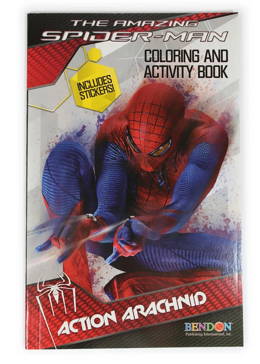 Spiderman coloring book activity pages stickers spidey sense for kids