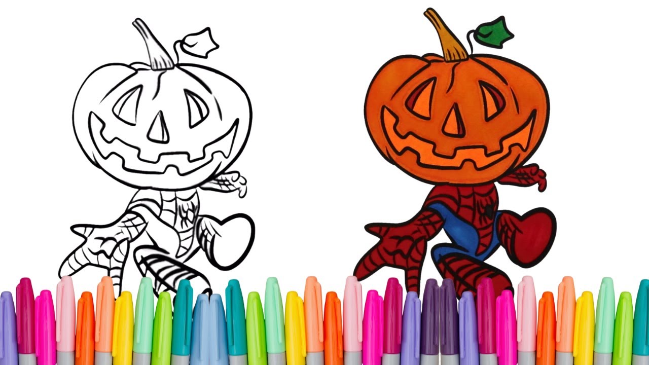 Drawing coloring a halloween spidey spidey and his aazing friends coloring page kid toddler art