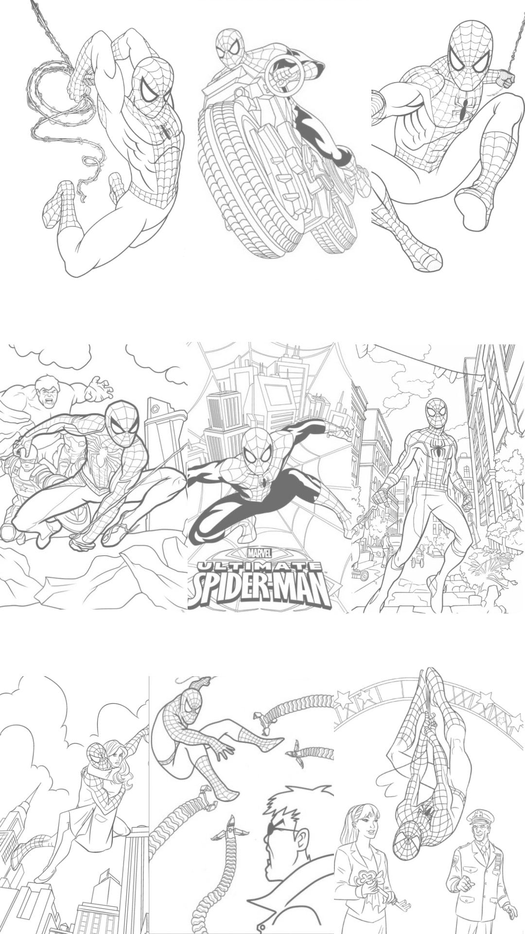 Spiderman kids and adult coloring book download now