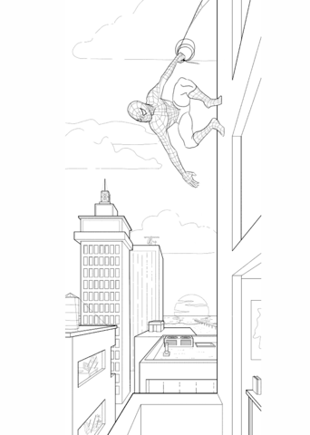 Spiderman coloring page free printable coloring pages