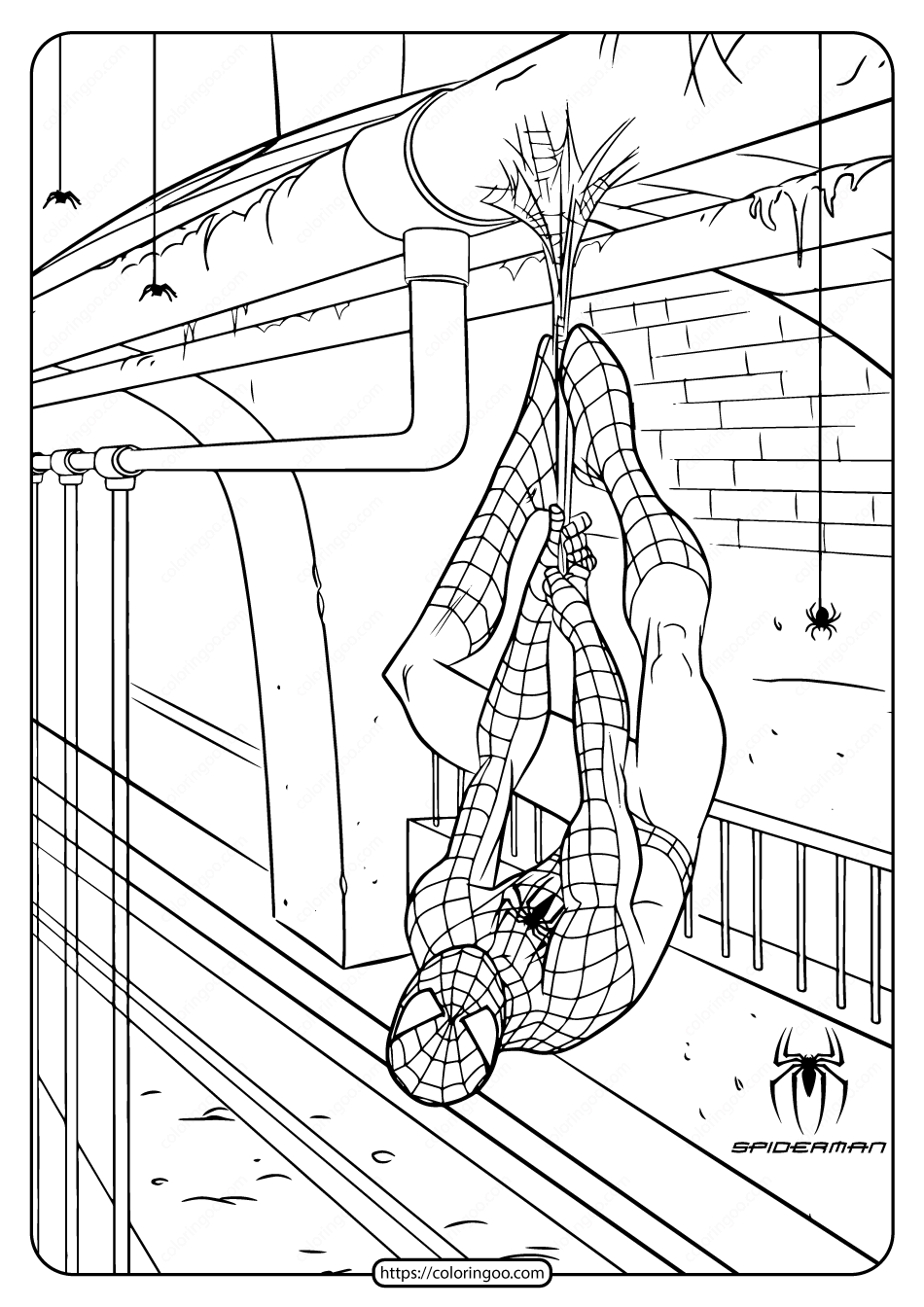 Marvel spiderman coloring pages