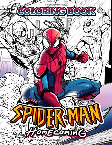 Spiderman homecoming coloring book superhero marvel comic coloring book for adults kids stress relief gift on ilippines