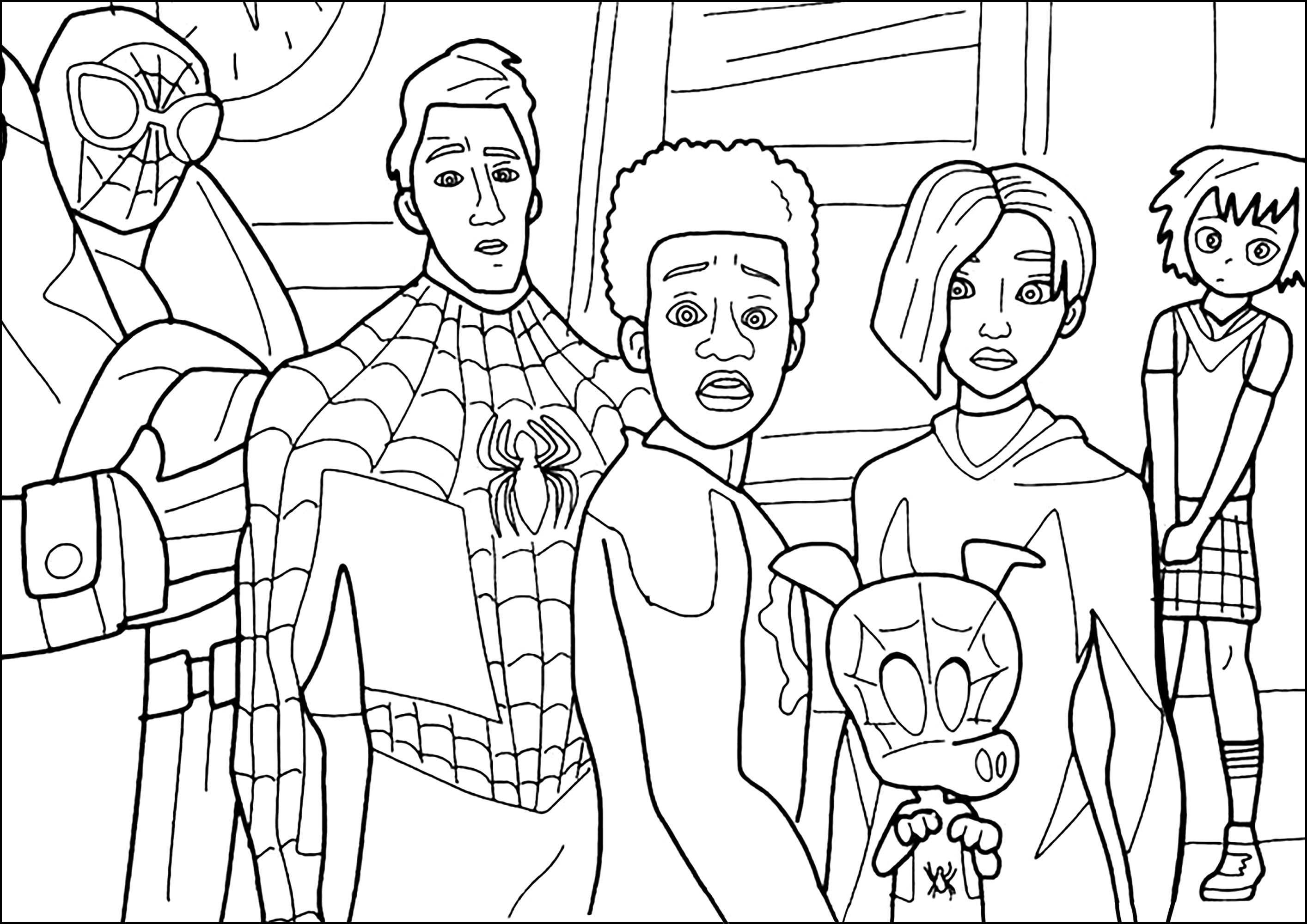 Personnages dans spider