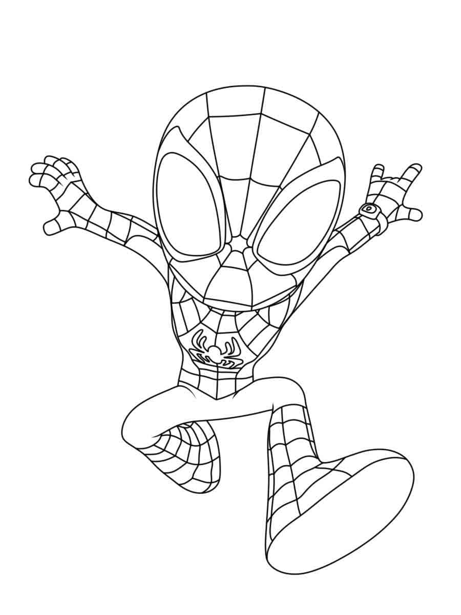 Spidey image coloring page