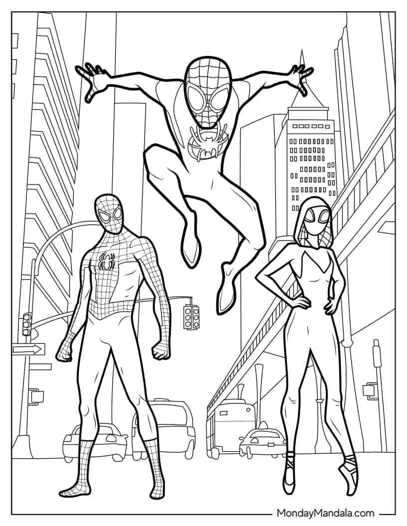 Miles morales colorg pages free pdf prtables spiderman colorg miles morales colorg pages