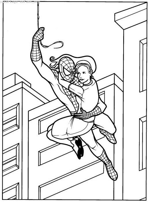 Spiderman the hero coloring pages