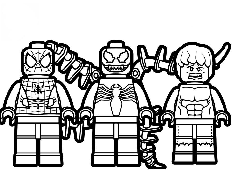 Lego superhero coloring pages