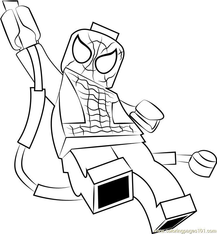 Lego spiderman coloring pages ð to print and color