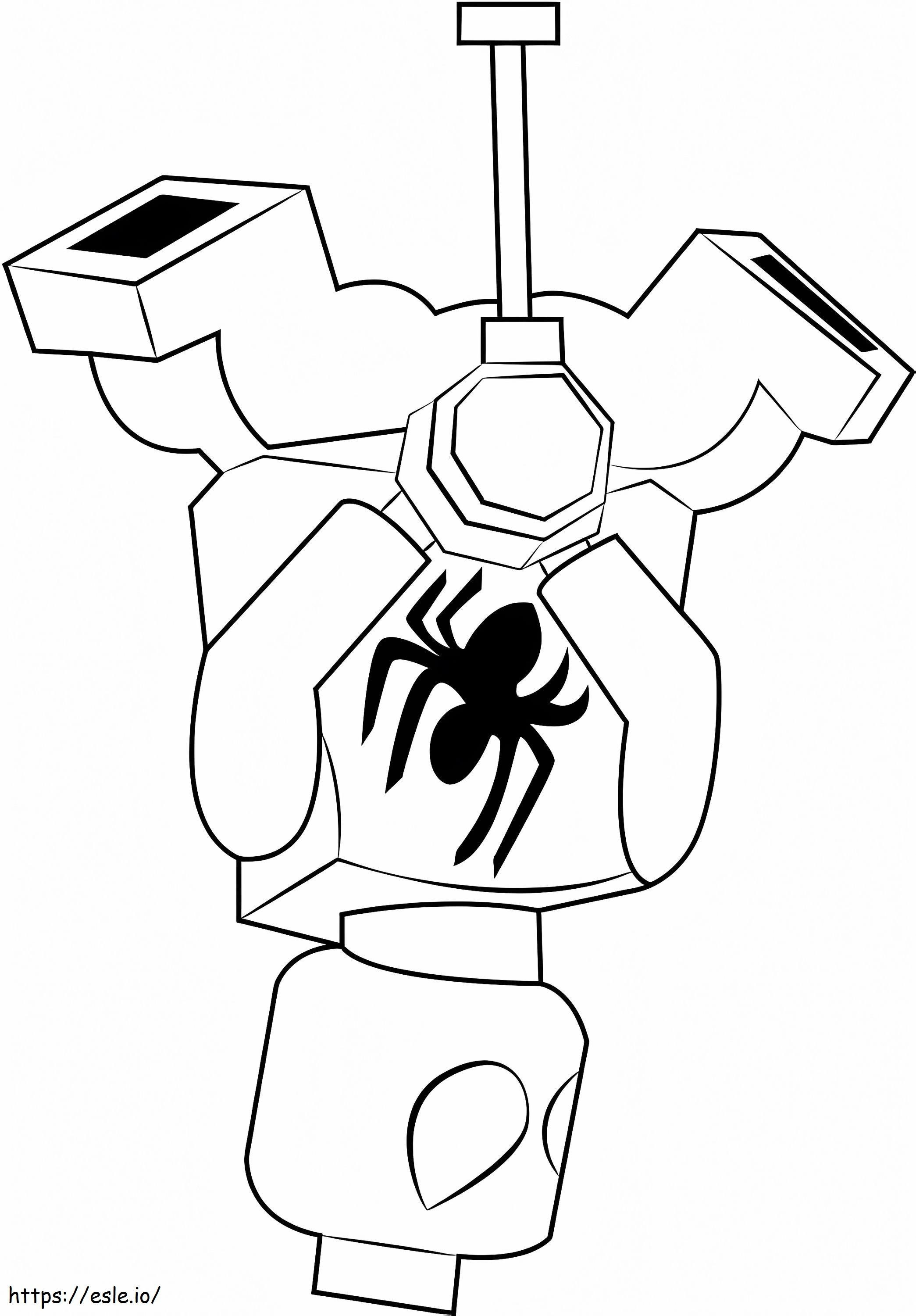 Awesome lego spiderman coloring page