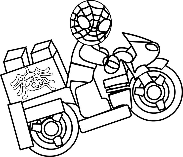 Beautiful picture of lego spiderman coloring pages