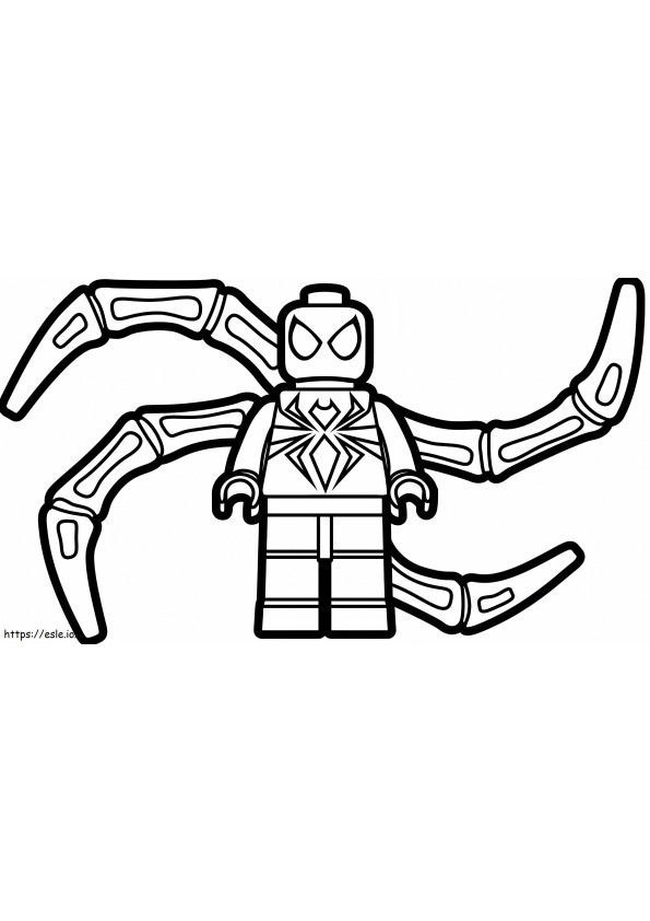 Lego iron spiderman coloring page