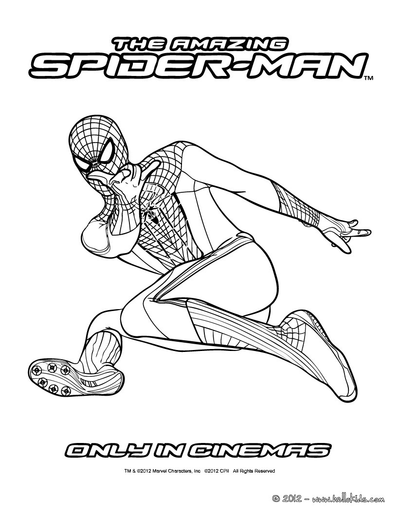 The amazing spider man for kids coloring pages