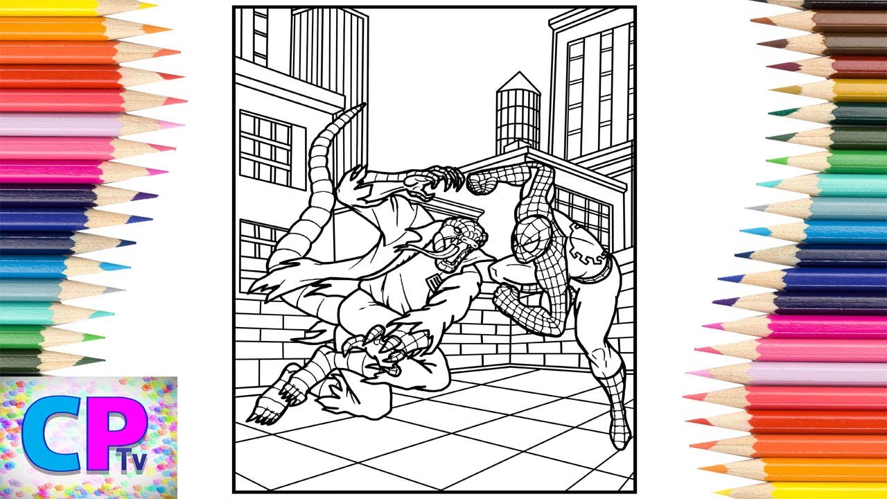 Spideran vs lizard coloring pagesspideran fights lizardarin hoxha