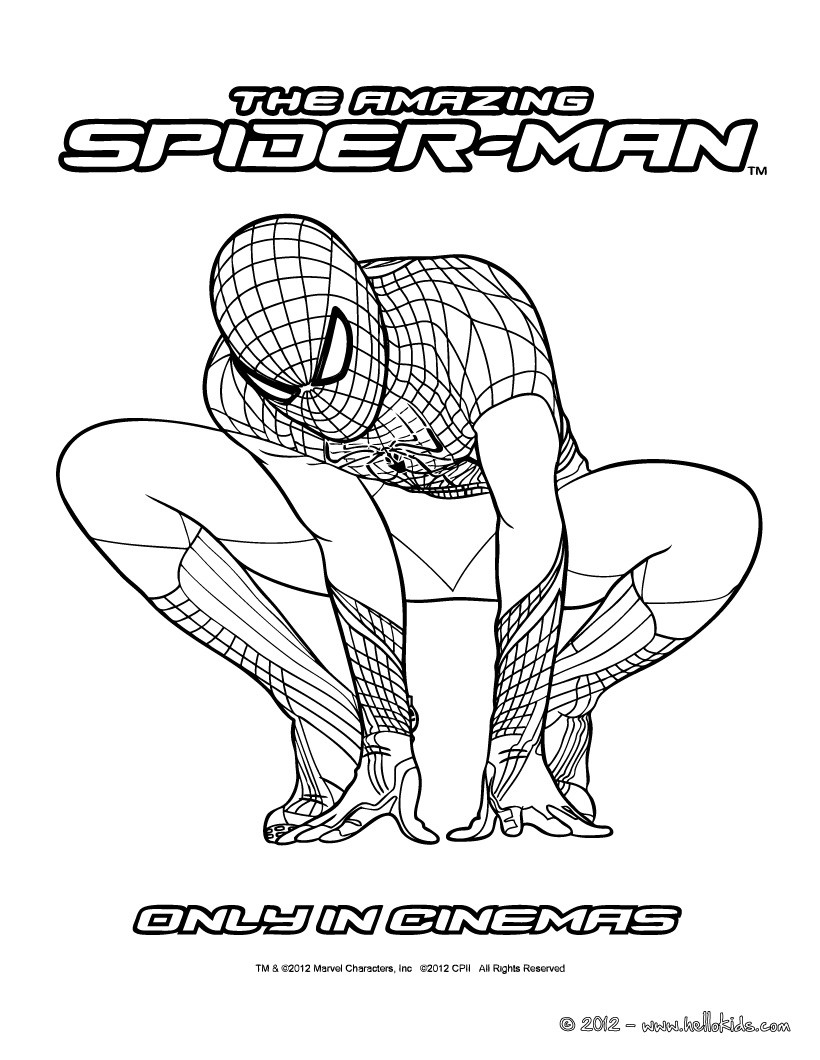 The amazing spiderman online coloring pages