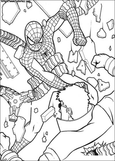 Updated spiderman coloring pages