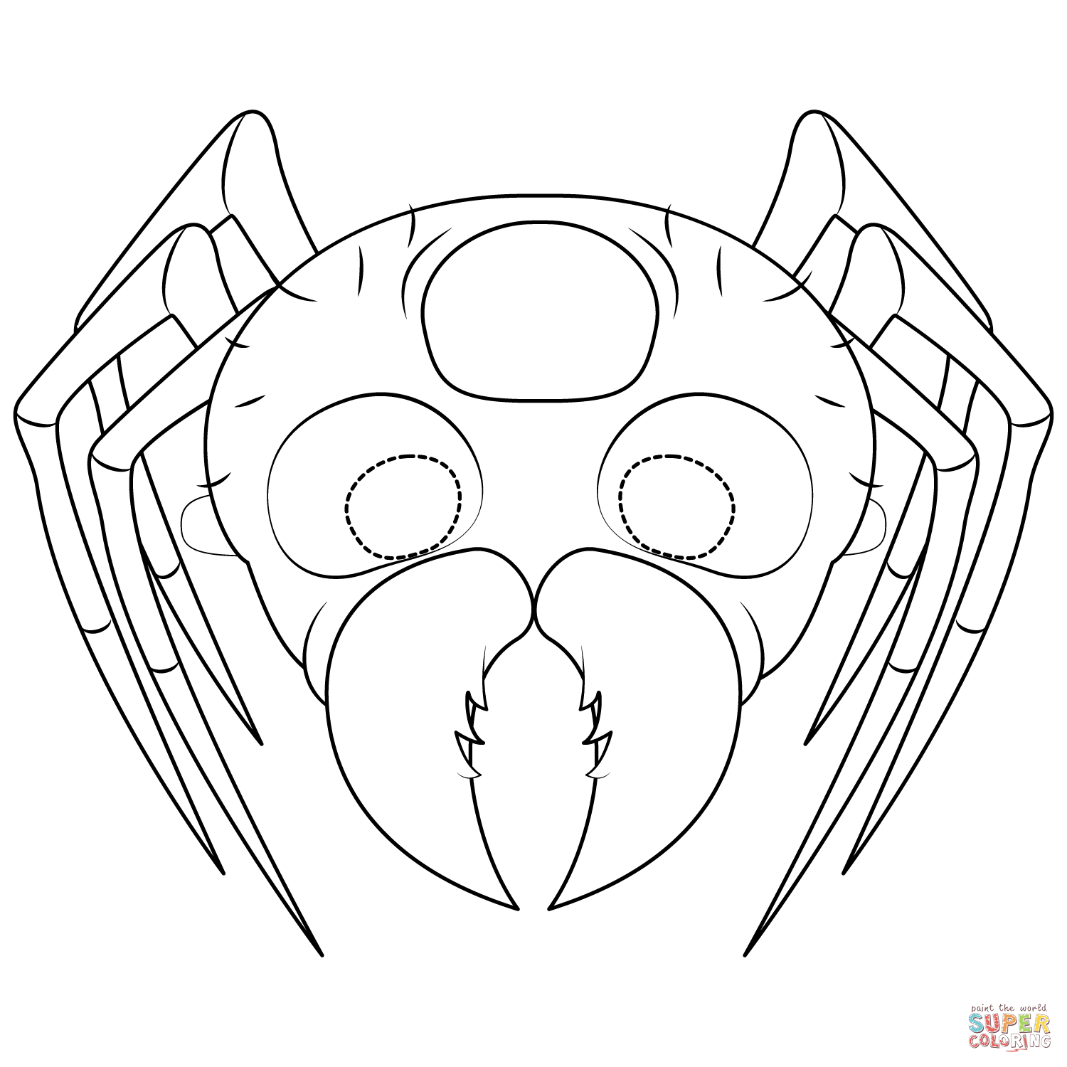 Spider mask coloring page free printable coloring pages