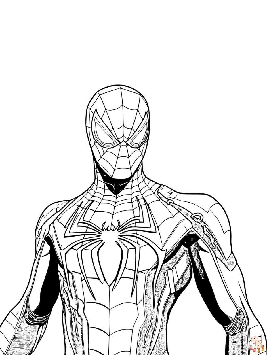 Explore our collection of printable spiderman coloring pages free