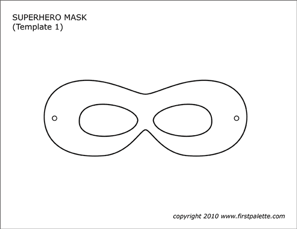 Superhero mask templates free printable templates coloring pages