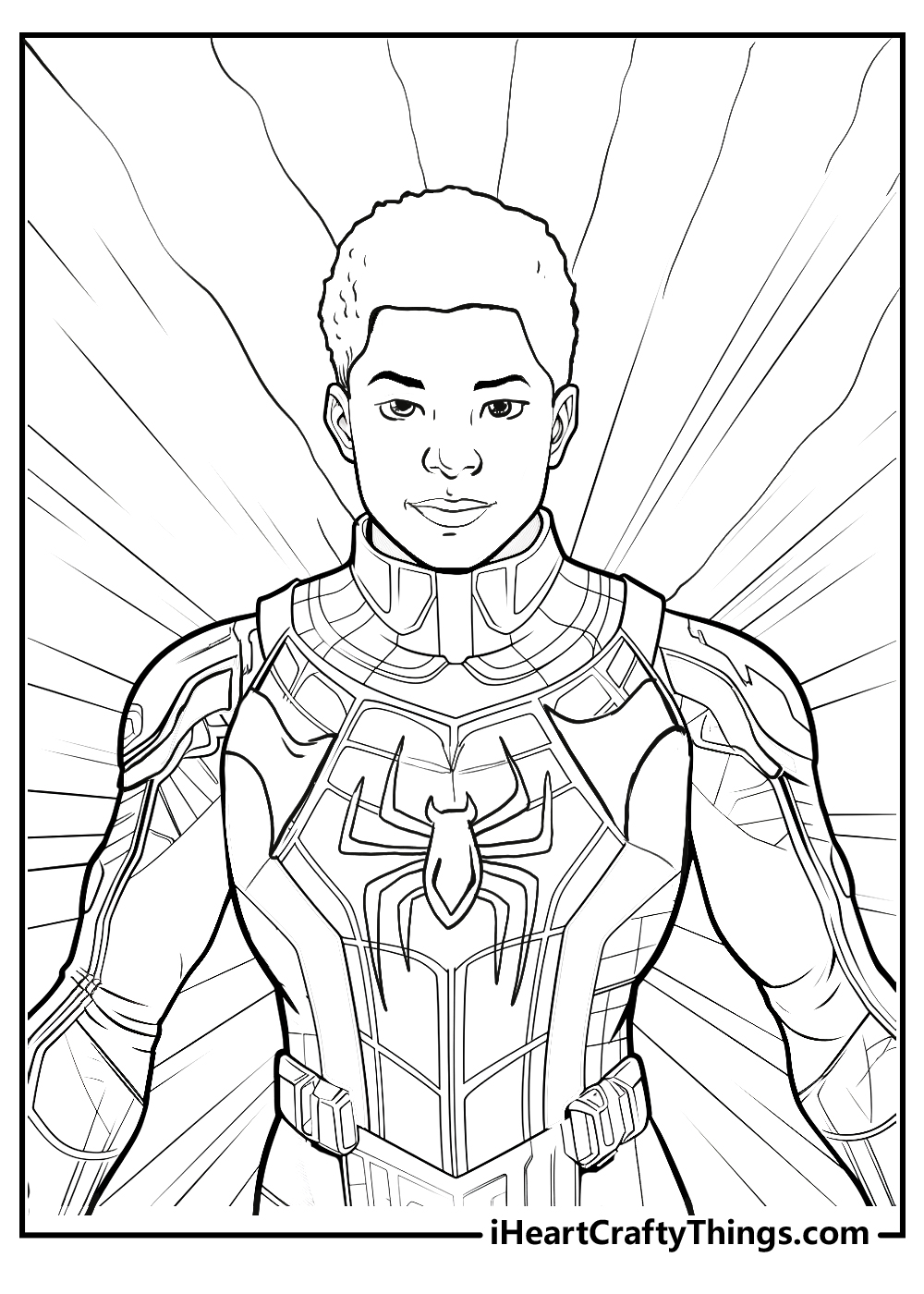 Printable miles morales coloring pages updated