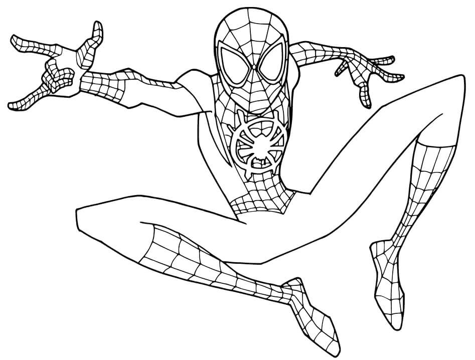 Miles morales coloring pages printable for free download