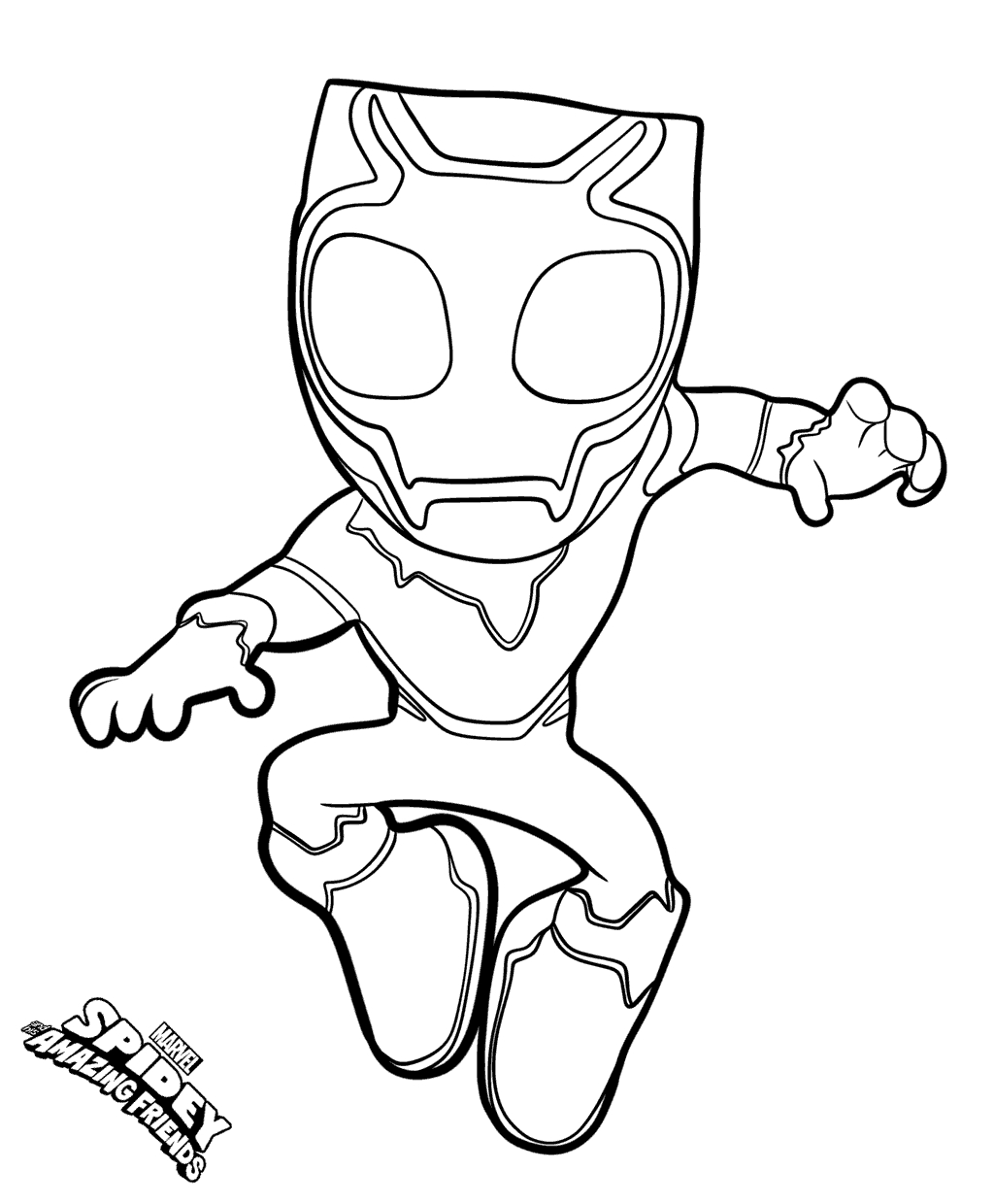 Miles morales in action coloring page