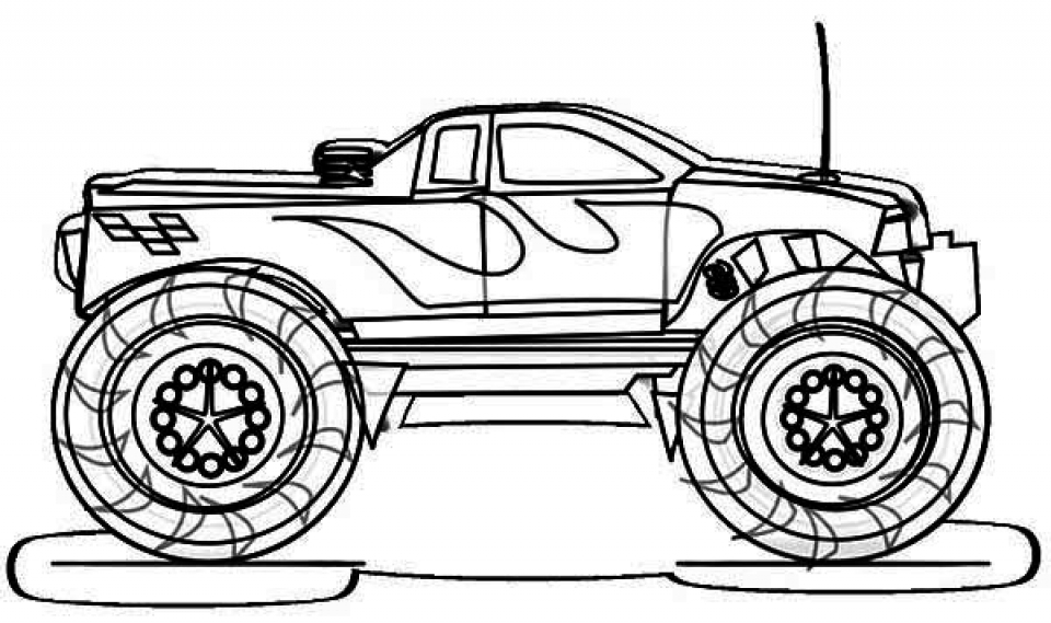 Get this printable monster truck coloring pages online