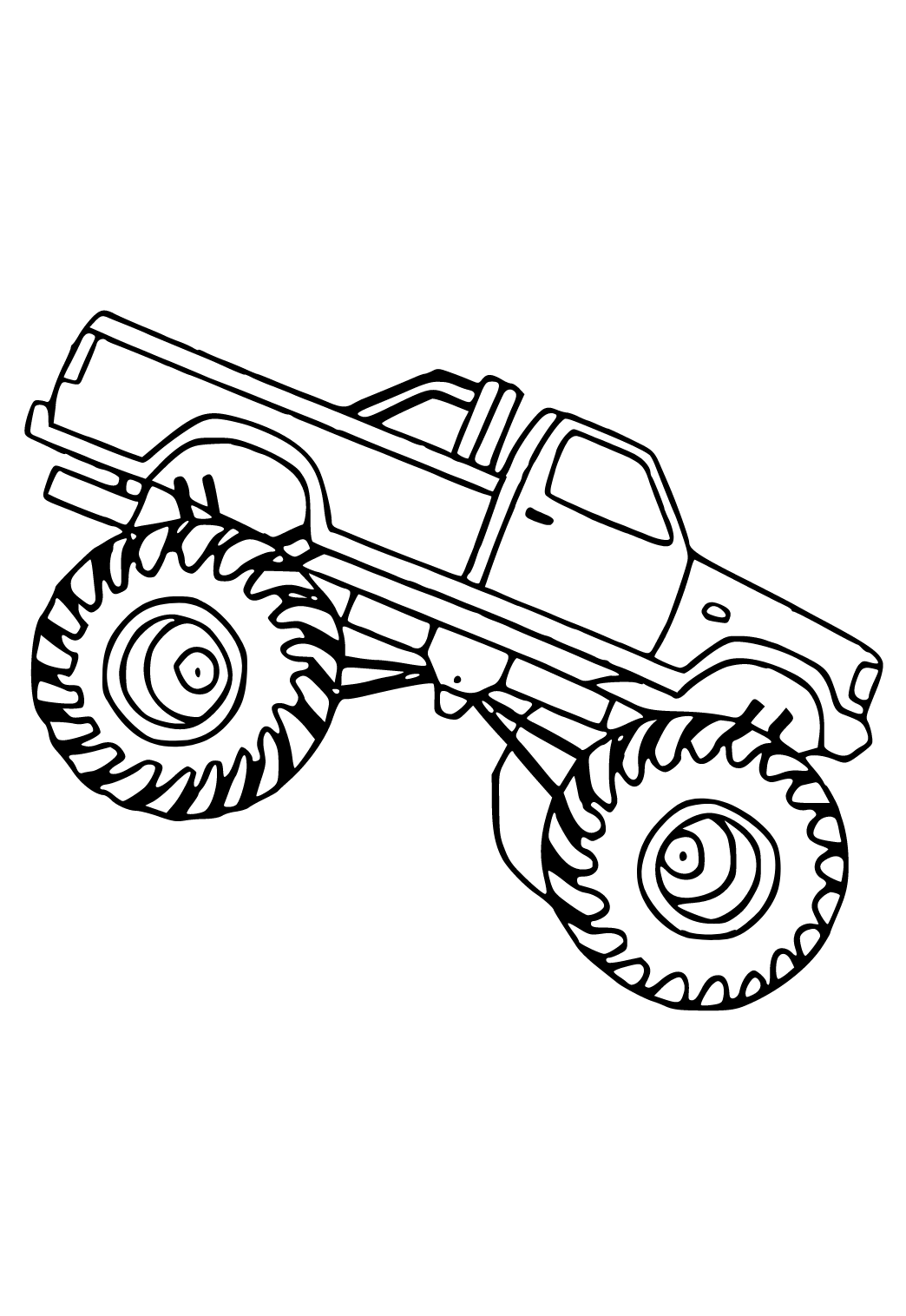 Free printable monster truck power coloring page sheet and picture for adults and kids girls and boys