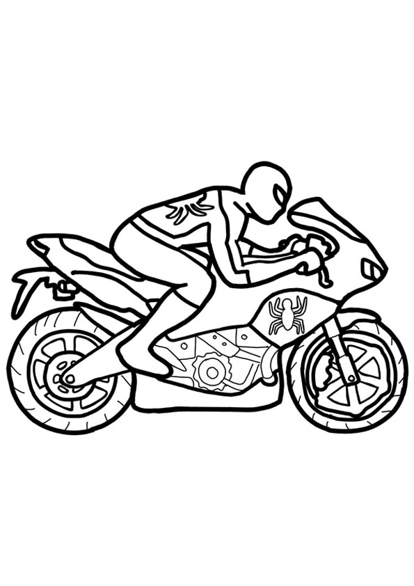 Coloring pages motorcycle riding coloring page