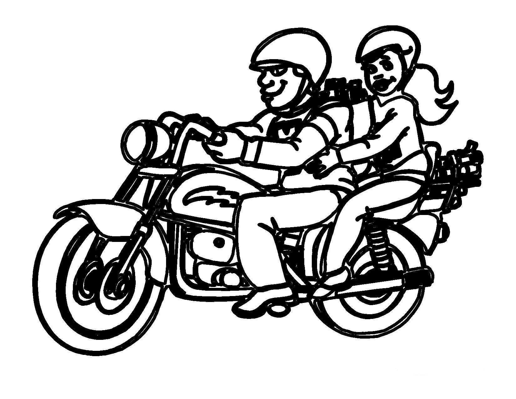 Free printable motorcycle coloring pages for kids