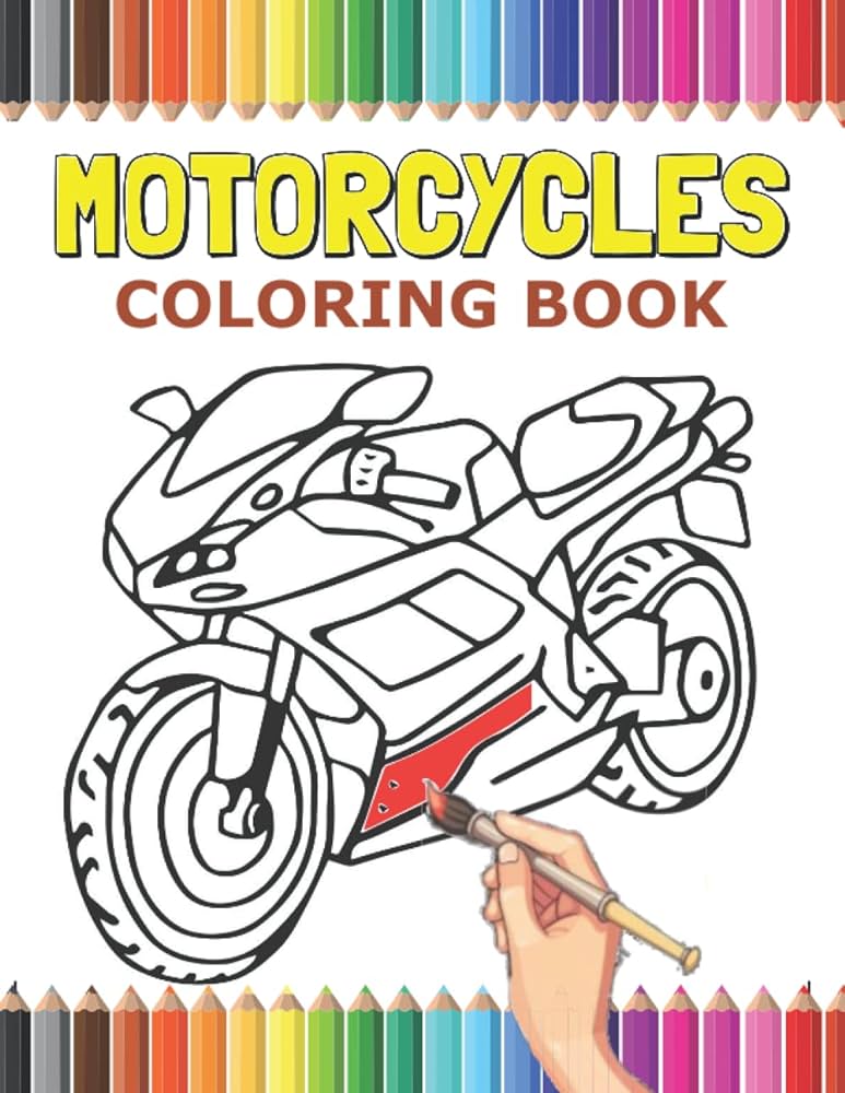 Motorcycles coloring book a great by faster morn