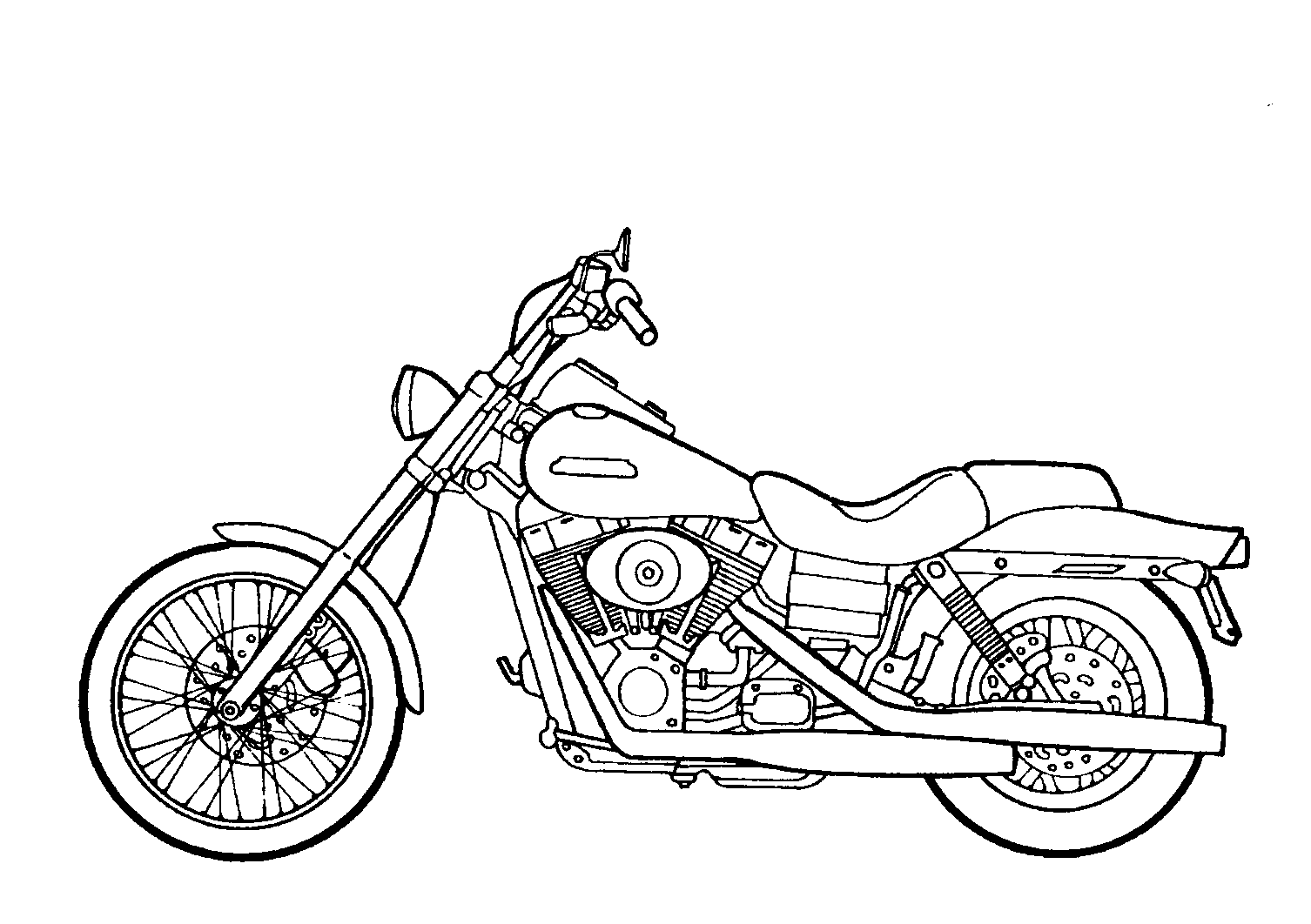 Free printable motorcycle coloring pages for kids