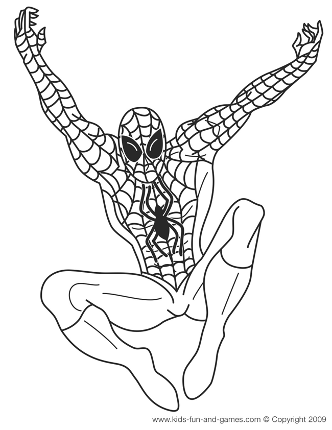 Spiderman coloring pages printable for free download