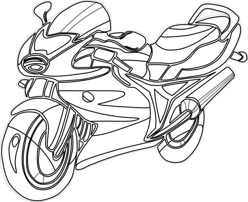 Motorcycle coloring pages pdf for your kids