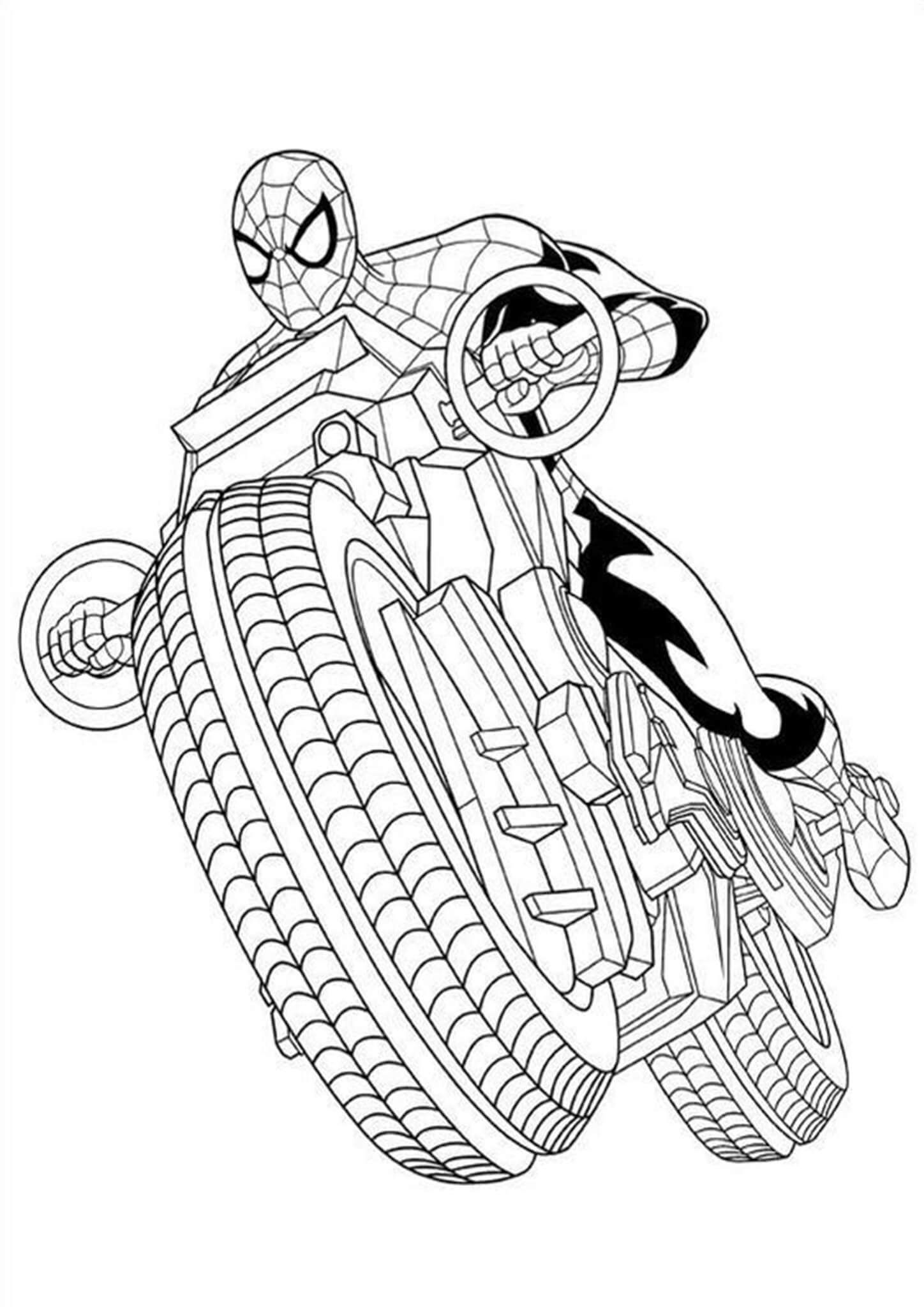 Free easy to print motorcycle coloring pages hombre araãa para pintar spiderman lego spiderman dibujo para colorear