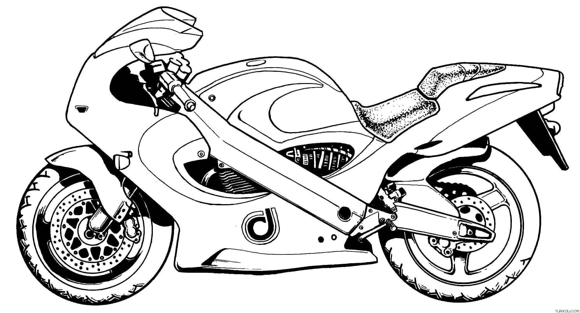 Cool motorcycle coloring page