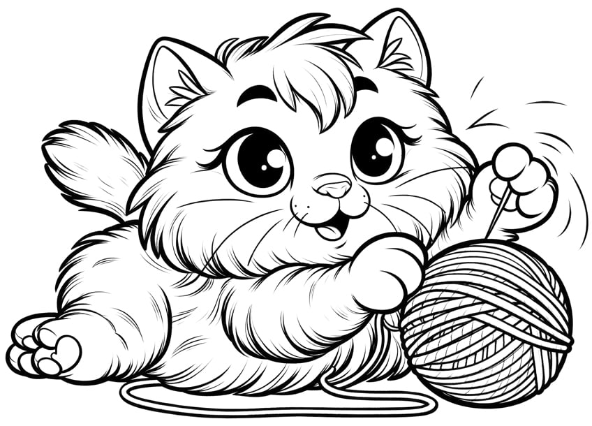 Cat coloring pages