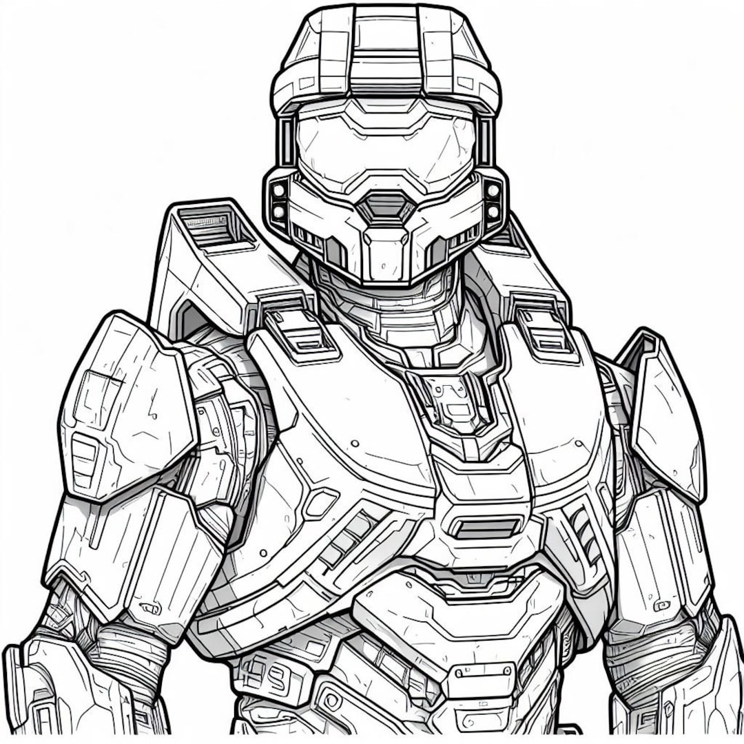 Master chief coloring pages download now