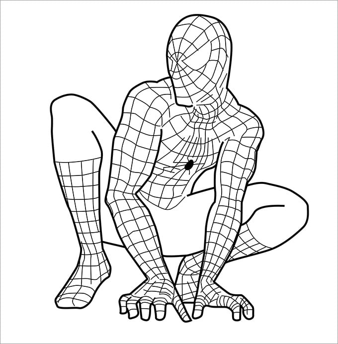 Spiderman colouring pages