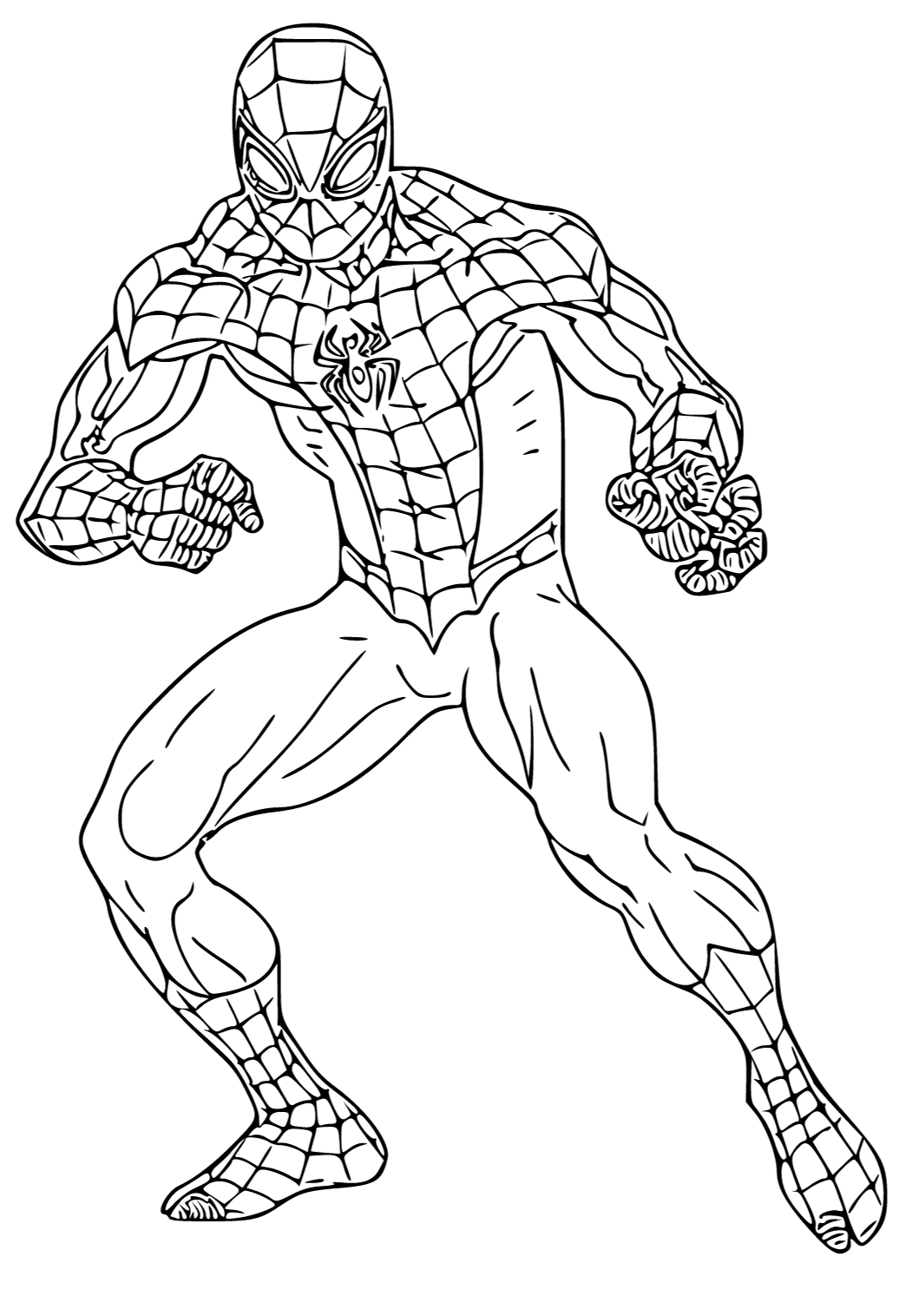 Free printable spiderman confidence coloring page for adults and kids