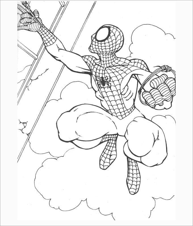 Spiderman colouring pages