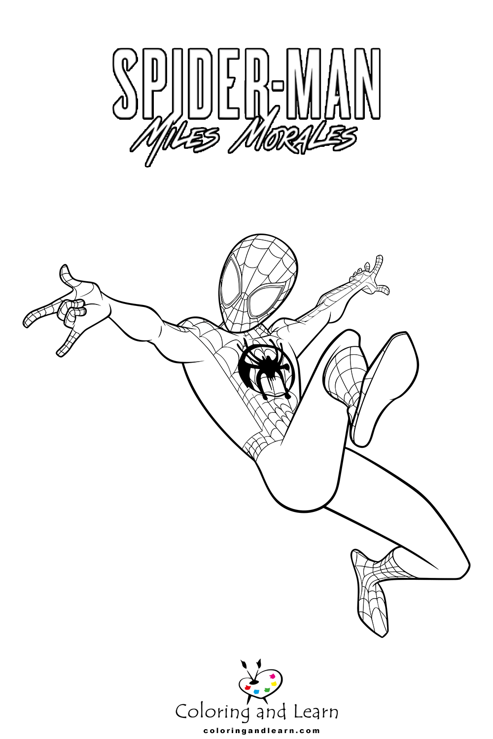 Miles morales coloring pages