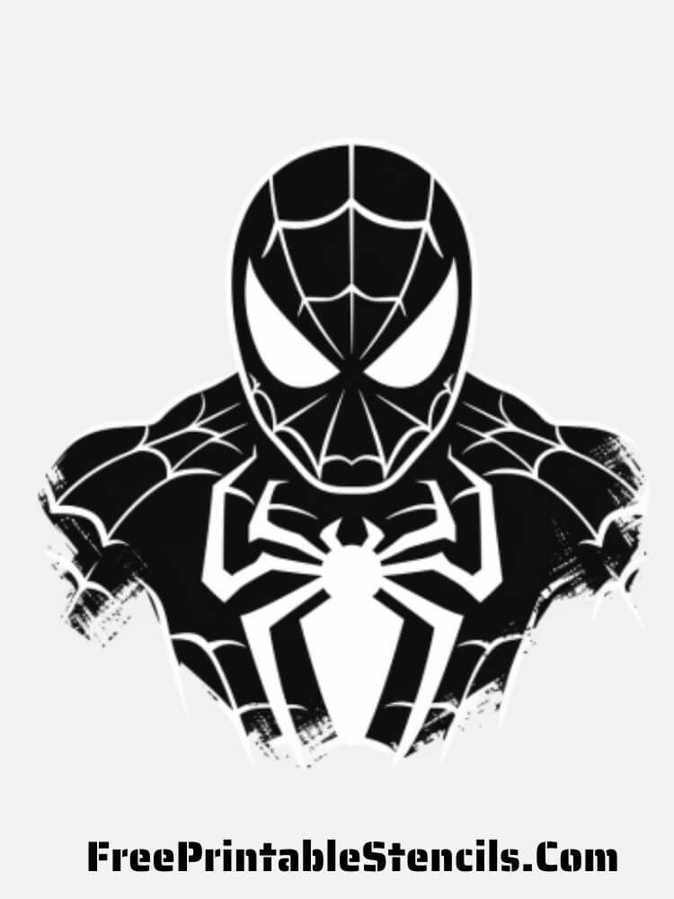 Free printable spiderman stencils and silhouettes