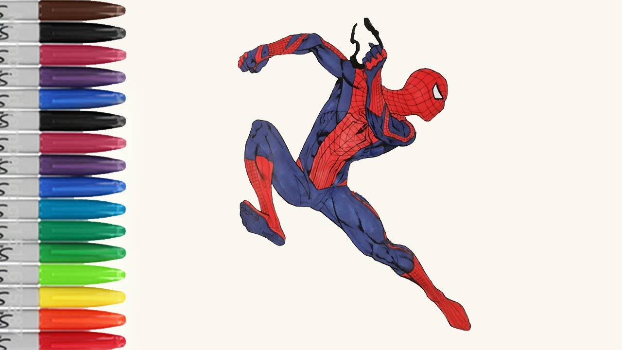 The amazing spiderman back watch coloring pages sailany coloring kids