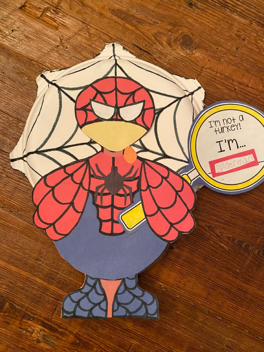 Spiderman turkey turkey disguise turkey disguise project turkey project