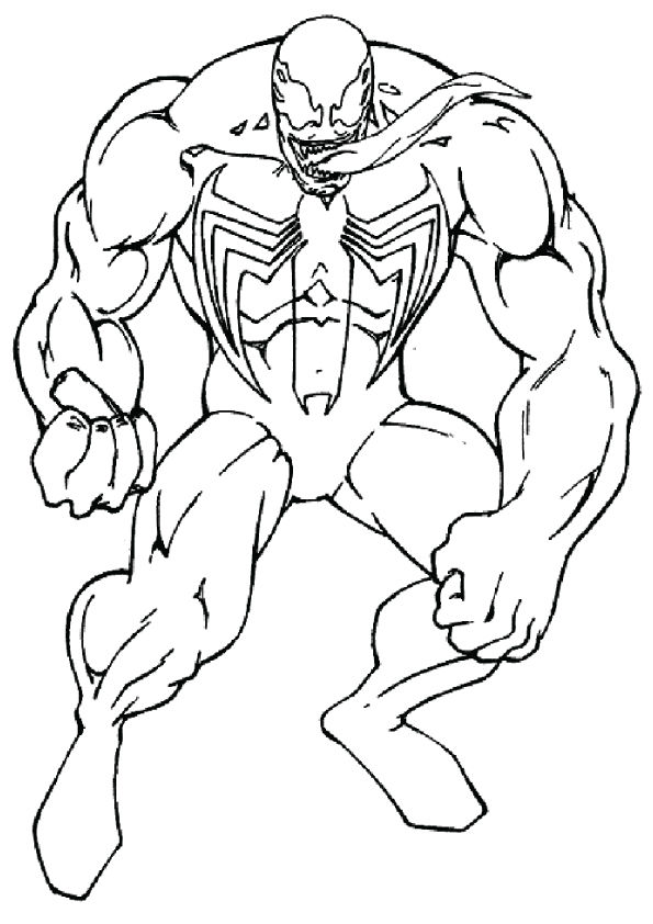 Coloring pages incredible hulk coloring pages printable to print venom for kids spiderman