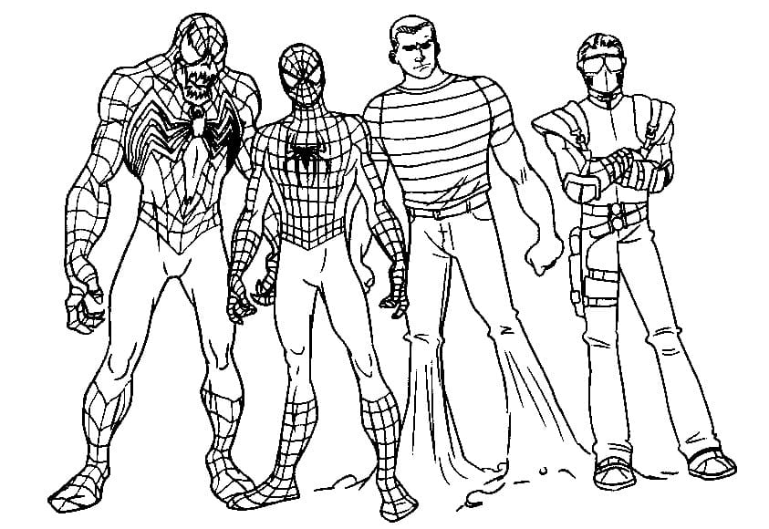 Free printable spiderman coloring pages for kids