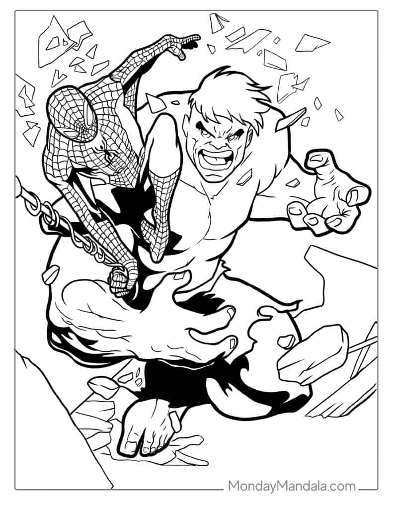 Hulk coloring pages free pdf printables