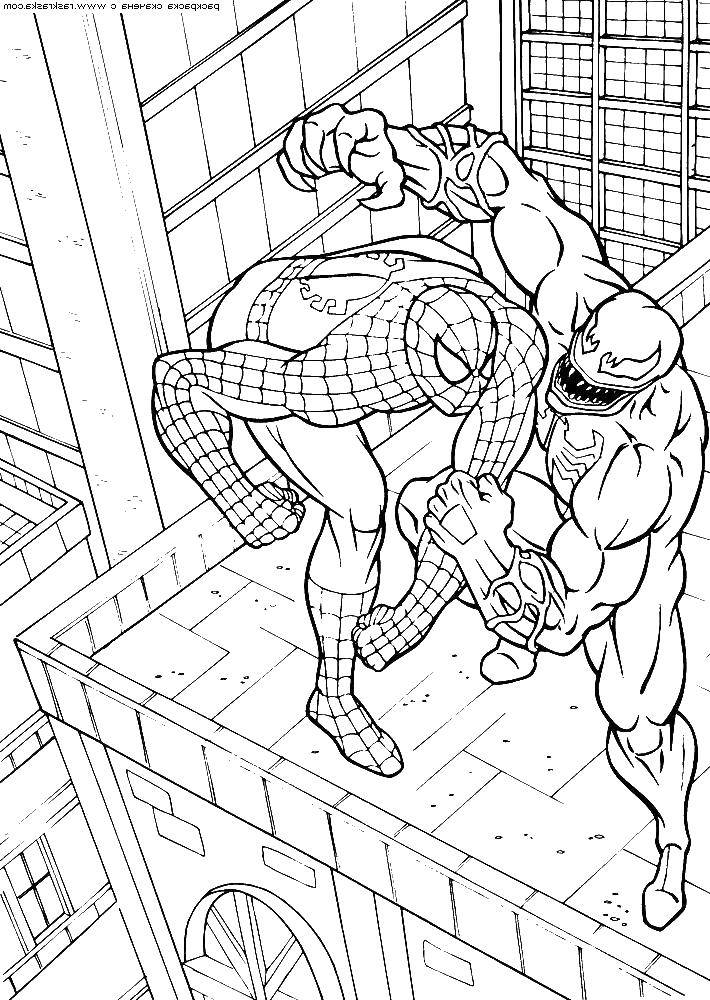 Online coloring pages coloring page symbiote and spider man coloring download print coloring page